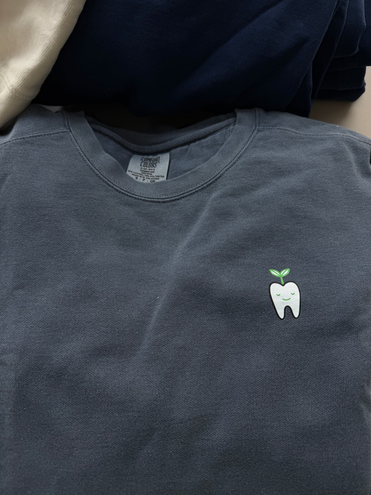 Rooting for You Lightweight Crewneck Sweater (Cream, Stone Blue, Denim Blue, Navy, Light Gray)