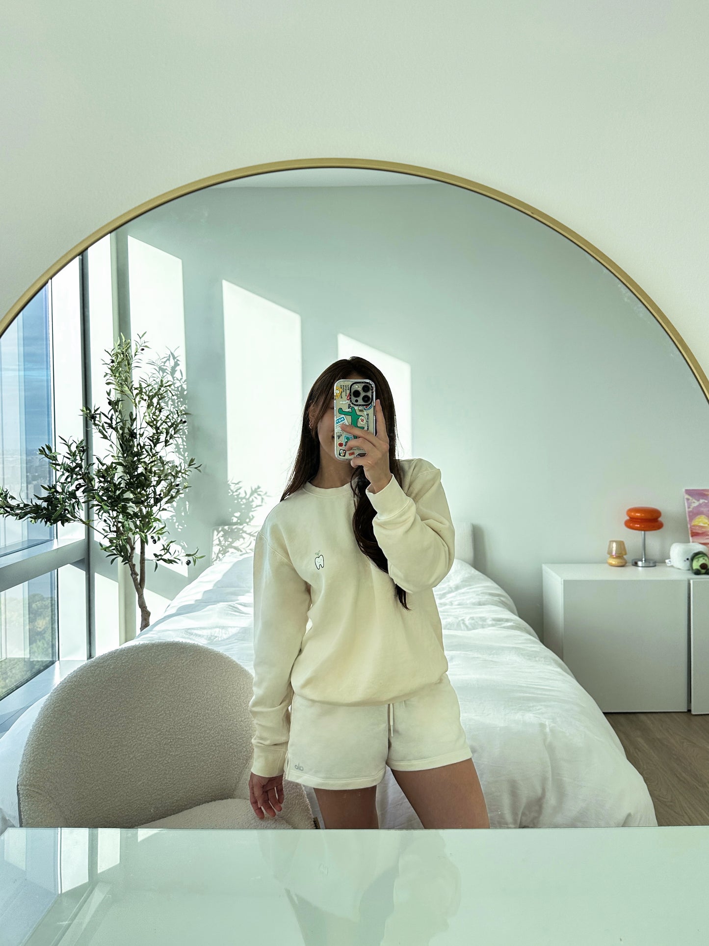 Rooting for You Lightweight Crewneck Sweater (Cream, Stone Blue, Light Gray)