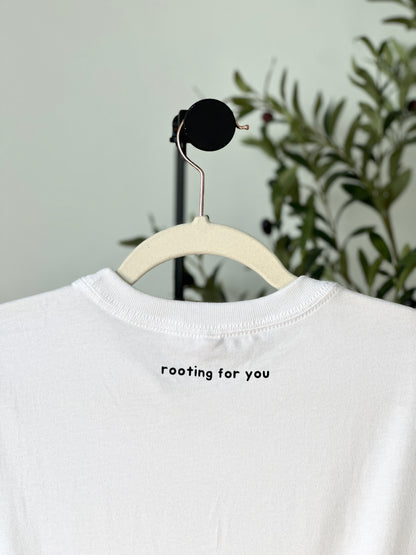 Women's Rooting for you T Shirt (White/Black)