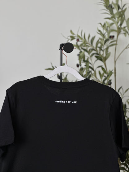Women's Rooting for you T Shirt (White/Black)